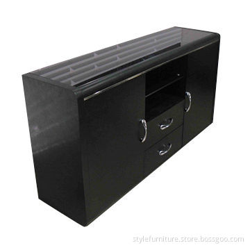 Glass top kitchen cabinet